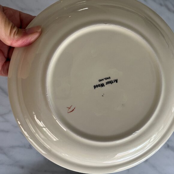 It's Tea Time!  Vintage Set of 2 Arthur Wood Roman Numeral Clock Face Plates - Picture 3 of 4